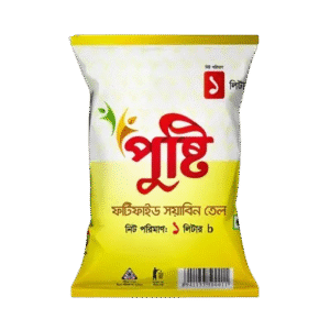 Pusti Fortified Soyabean Oil (poly)-পুস্তি ফোর্টিফাইড সয়াবিন তেল(1ltr)