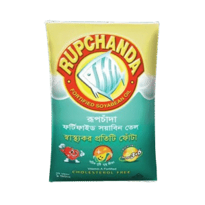 Rupchanda Fortified Soyabean Oil (poly)-রূপচাঁদা ফোর্টিফাইড সয়াবিন তেল প্যাকেট(1ltr)